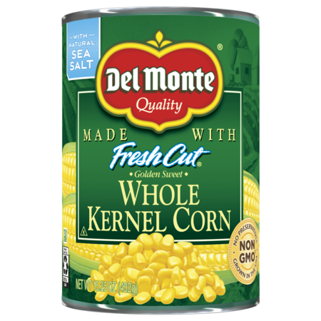 Del Monte Golden Sweet Pull Top Can Whole Kernel Corn 15.25 oz. Can, PK24 2001404